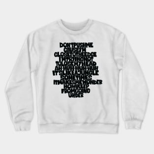 Unleash the Message: Grandmaster Flash Tribute Design with Wildstyle Block Letters Crewneck Sweatshirt